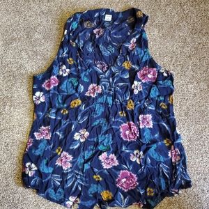 Blue floral tank